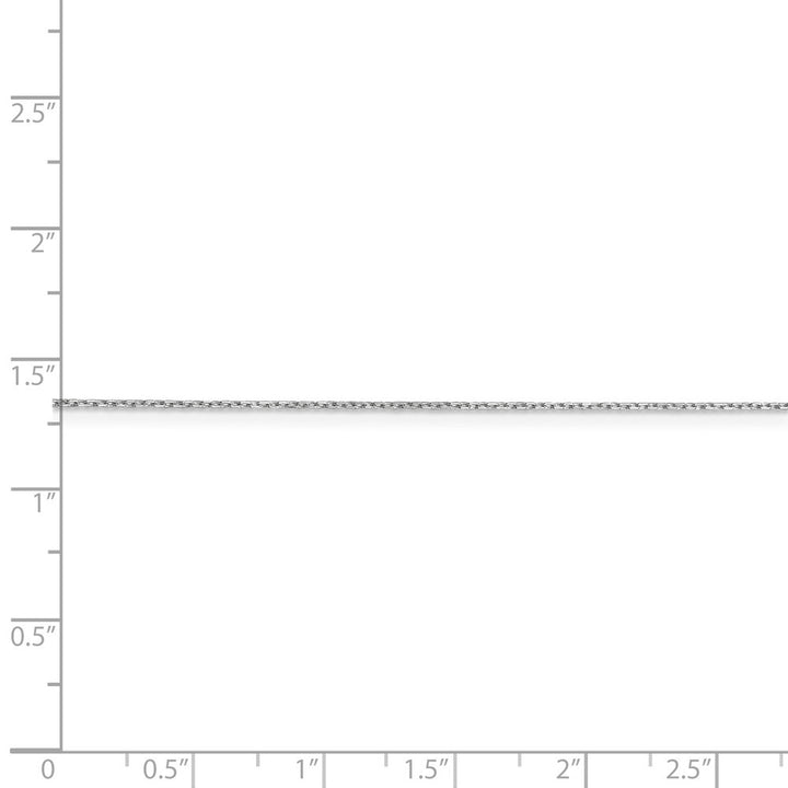 10k Yellow Gold Polished Spring Ring WG .8mm Sparkle Cut Cable Chain Necklace - Length Options:  14 16 18 20 24