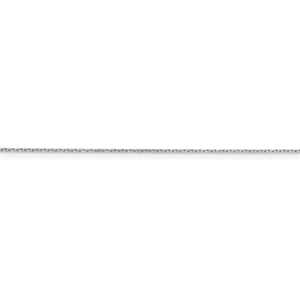 10k Yellow Gold Polished Spring Ring WG .8mm Sparkle Cut Cable Chain Necklace - Length Options:  14 16 18 20 24