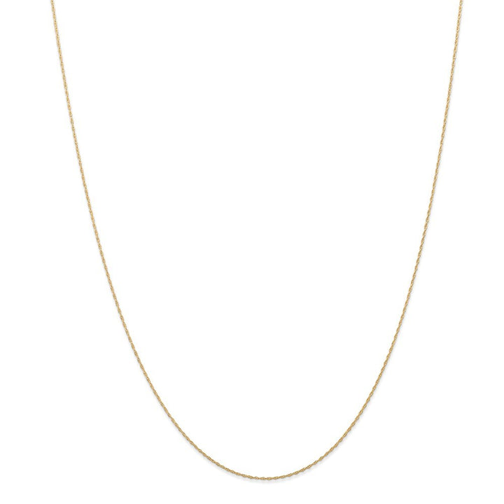 14k Yellow Gold Polished 0.5mm Spring Ring Carded Cable Rope Chain Necklace - 13-24" (missing variations)