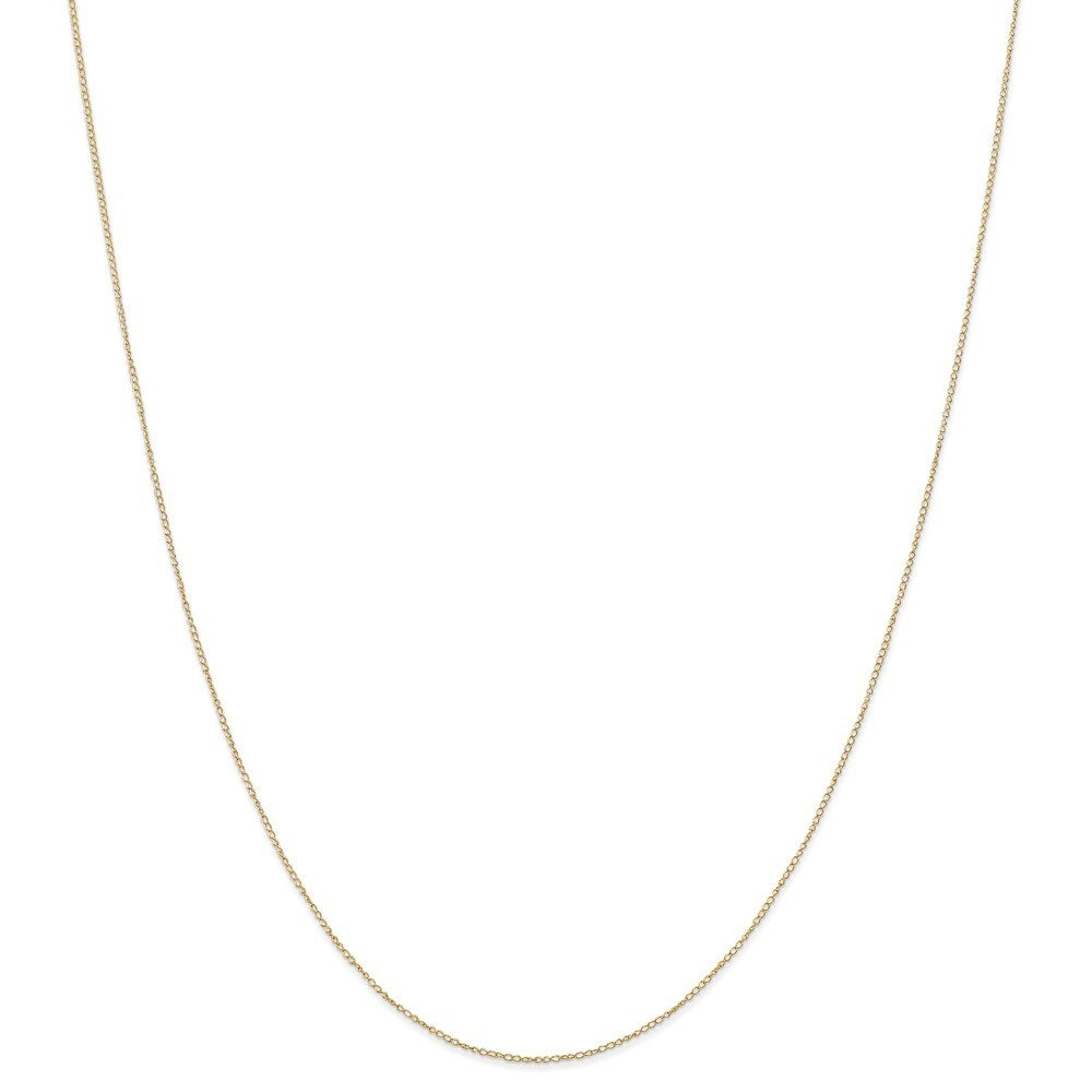 14k Yellow Gold 0.42mm Spring Ring Polished Carded Curb Chain Necklace - 13-24" (missing variations)