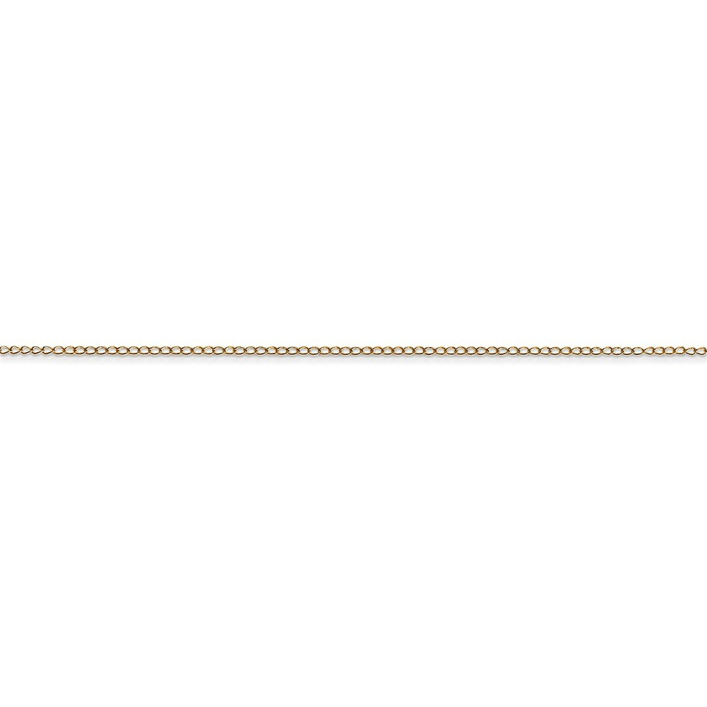 14k Yellow Gold 0.42mm Spring Ring Polished Carded Curb Chain Necklace - 13-24" (missing variations)