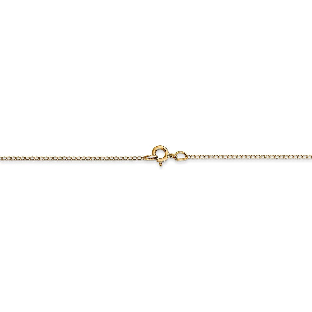 14k Yellow Gold 0.42mm Spring Ring Polished Carded Curb Chain Necklace - 13-24" (missing variations)