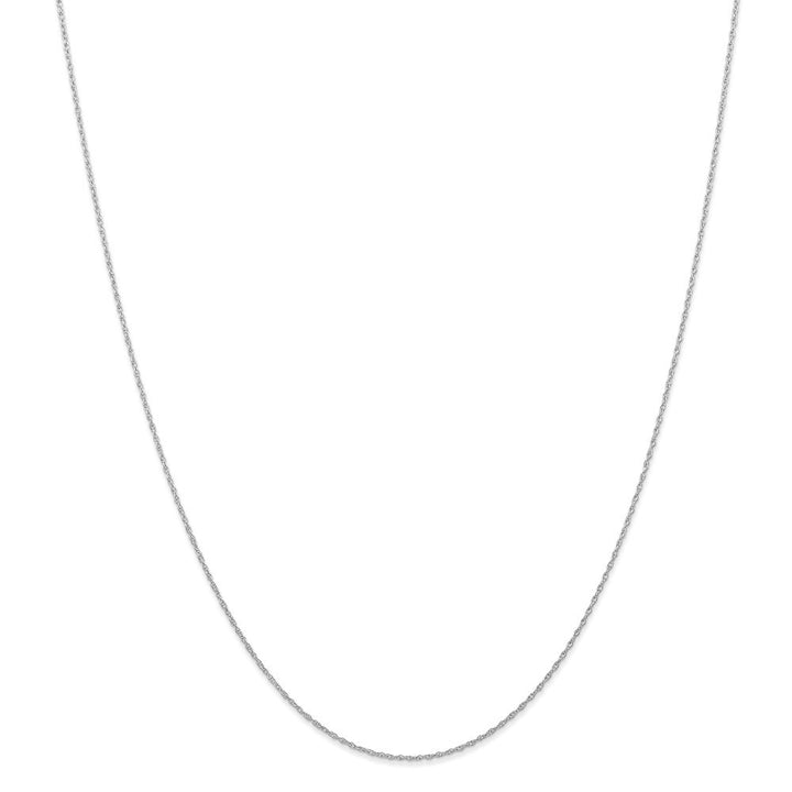 14k White Gold Polished 0.6mm Spring Ring Carded Cable Rope Chain Necklace - 13-22" (missing variations)