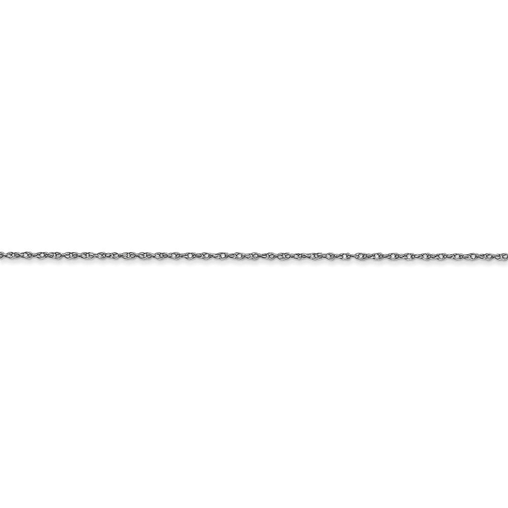 14k White Gold Polished 0.6mm Spring Ring Carded Cable Rope Chain Necklace - 13-22" (missing variations)