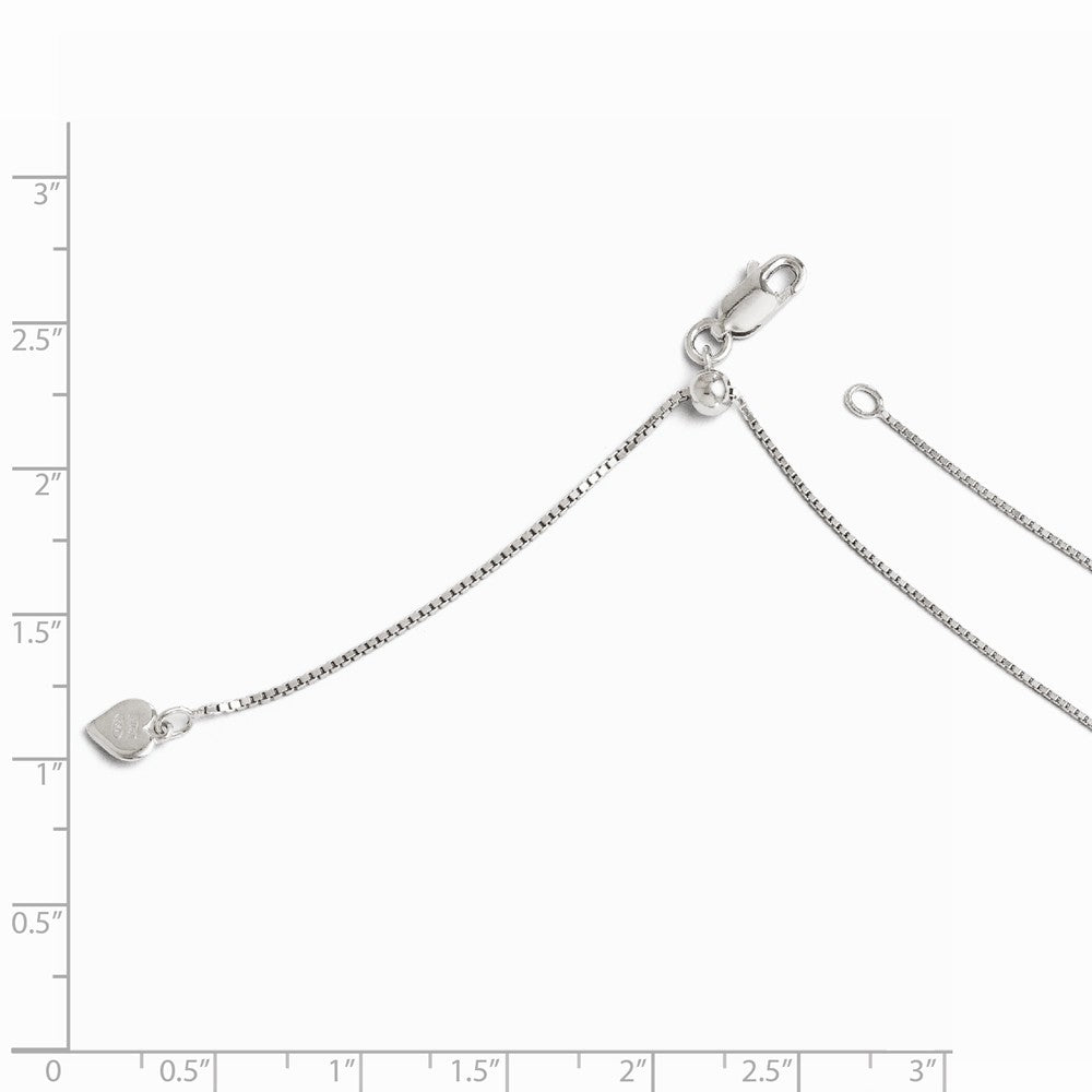 0.8mm 925 Sterling Silver Polished Lobster Claw Closure Adjustable Box Chain Necklace Jewelry Gifts for Women - Length Options:  22 30