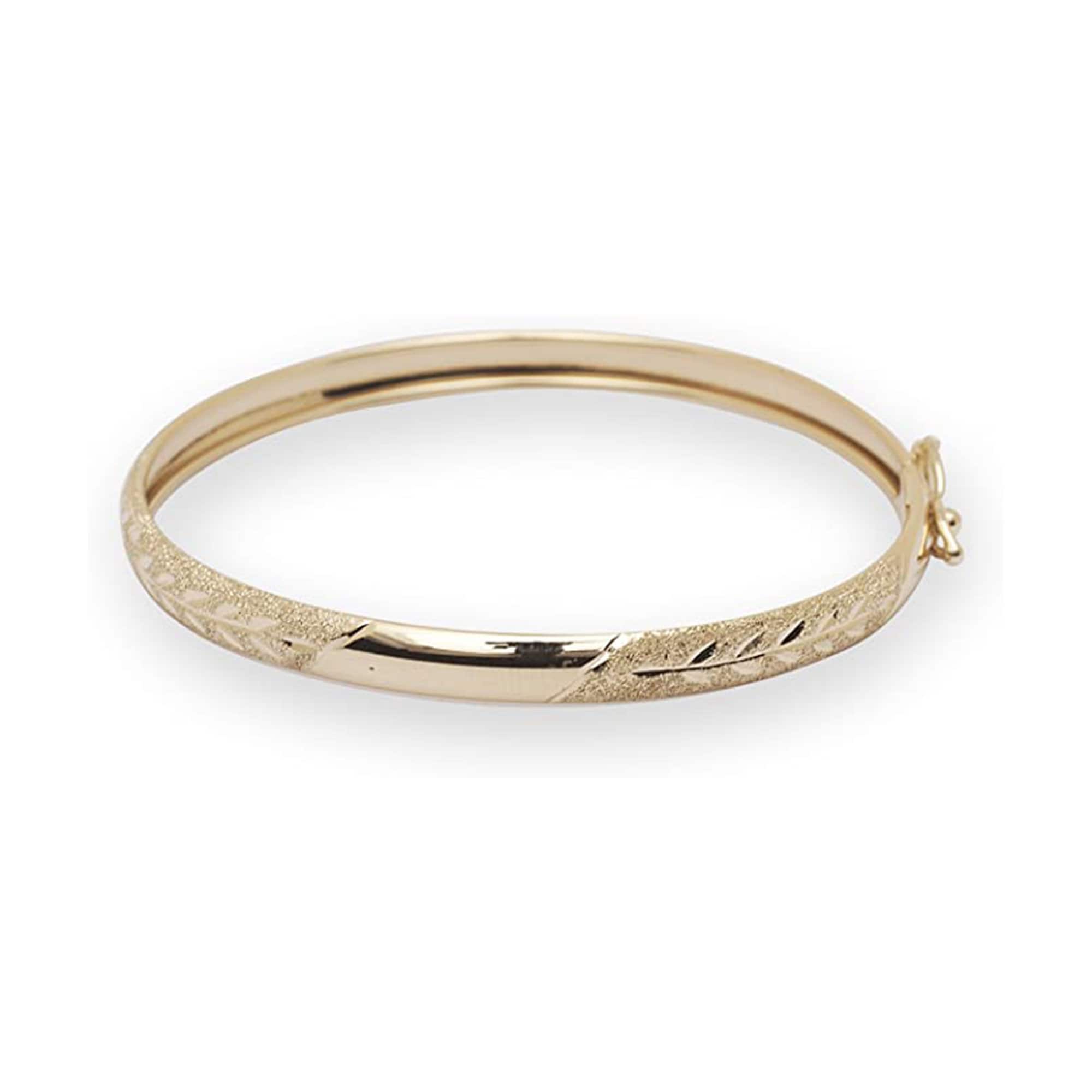 10k Yellow Gold 5.5-inch Flexible Children's Bangle Bracelet