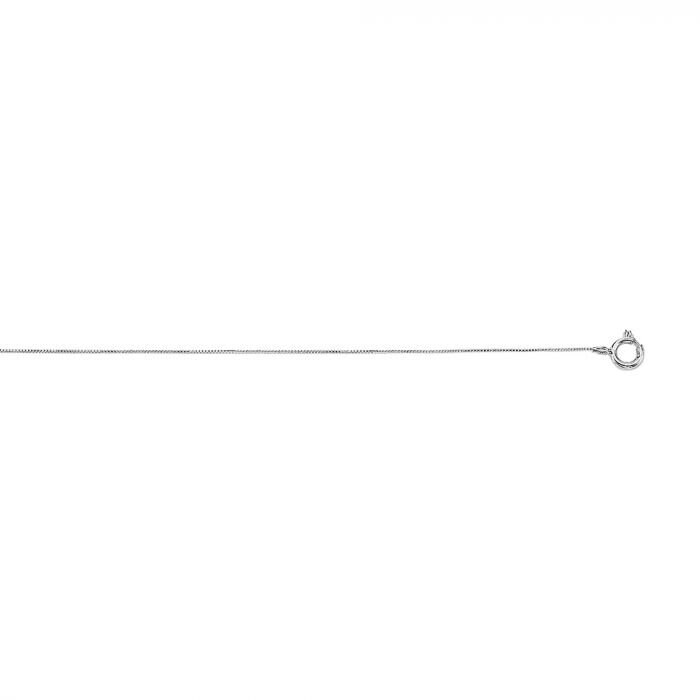 10k Yellow, White or Rose Gold 0.45mm Classic Box Chain Necklace - 16-20"