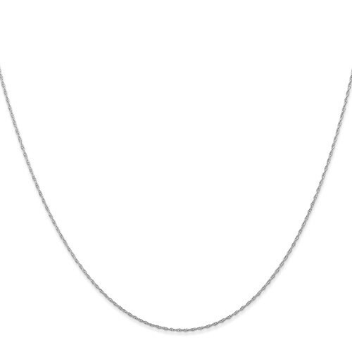 14k Yellow, White, or Rose Gold 0.5mm Carded Rope Chain Necklace - 13-24"