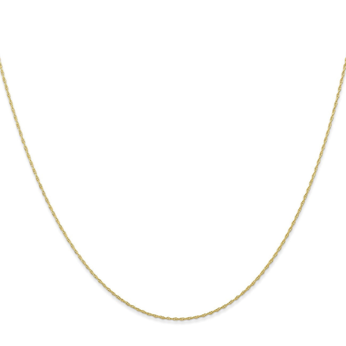 14k Yellow, White, or Rose Gold 0.5mm Carded Rope Chain Necklace - 13-24"