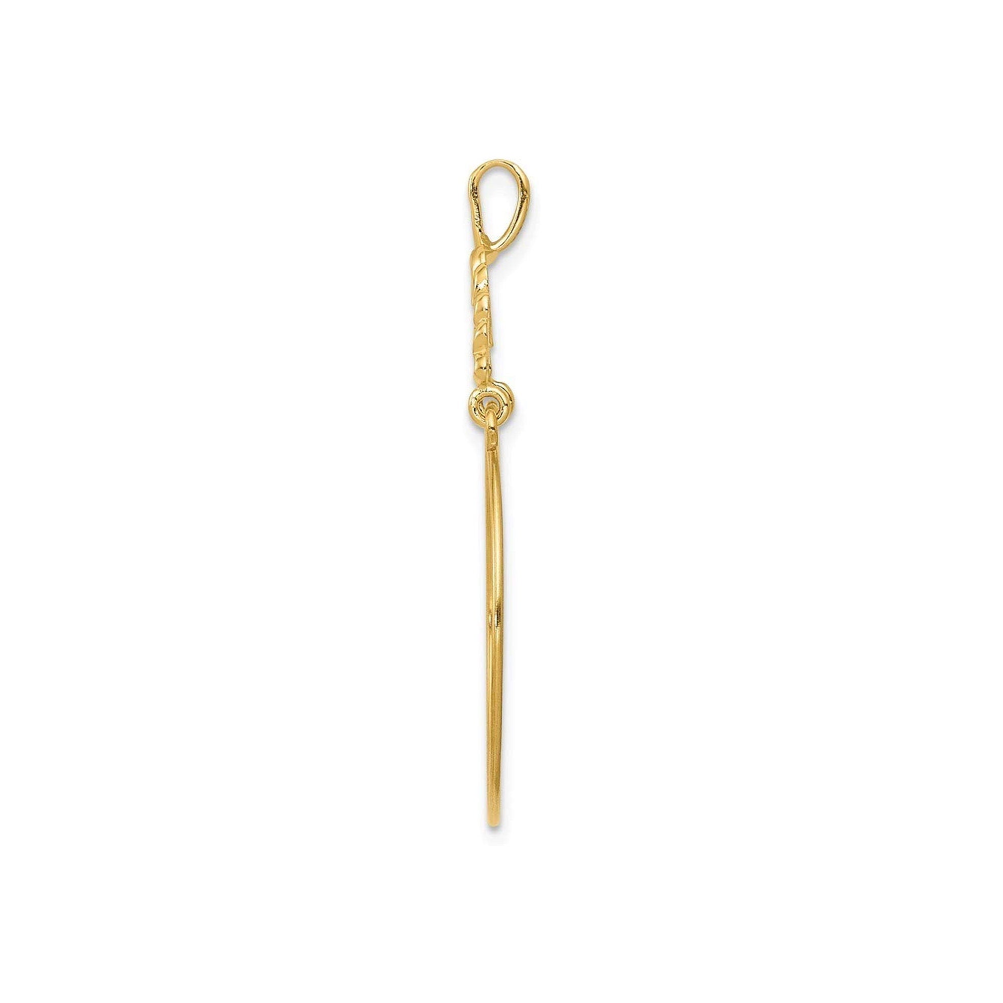 Real 14k Gold 5 Heart Ring Charm holder Pendant Necklace - Gift for Mom Grandma - 20x35mm - rose gold charm holder - white gold ring holder