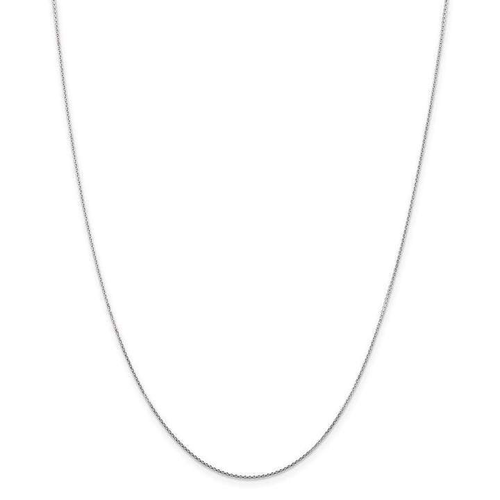 14k White Gold .8mm Diamond Cut Cable Chain Necklace - 14-30"