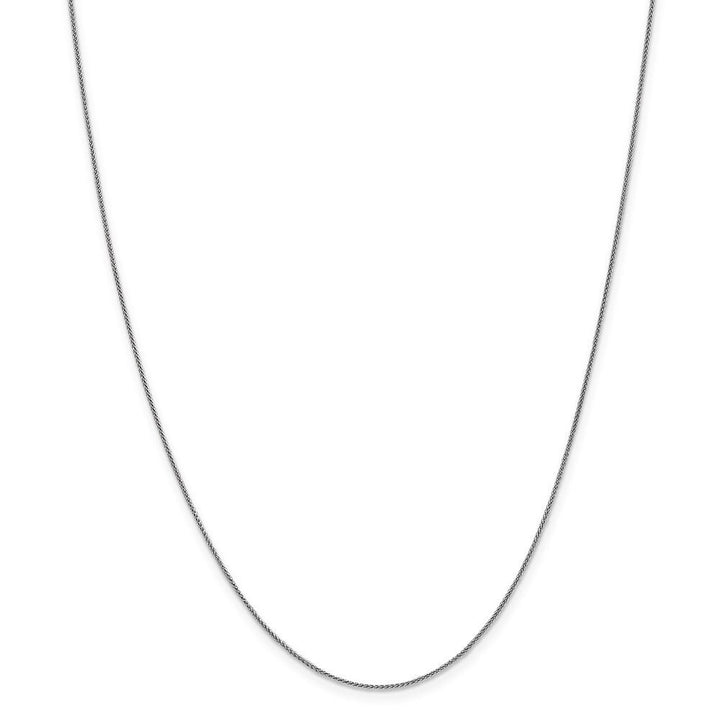 14k White Gold Polished Lobster Claw Closure 1mm Spiga Chain Necklace- 14-30" (missing variations)