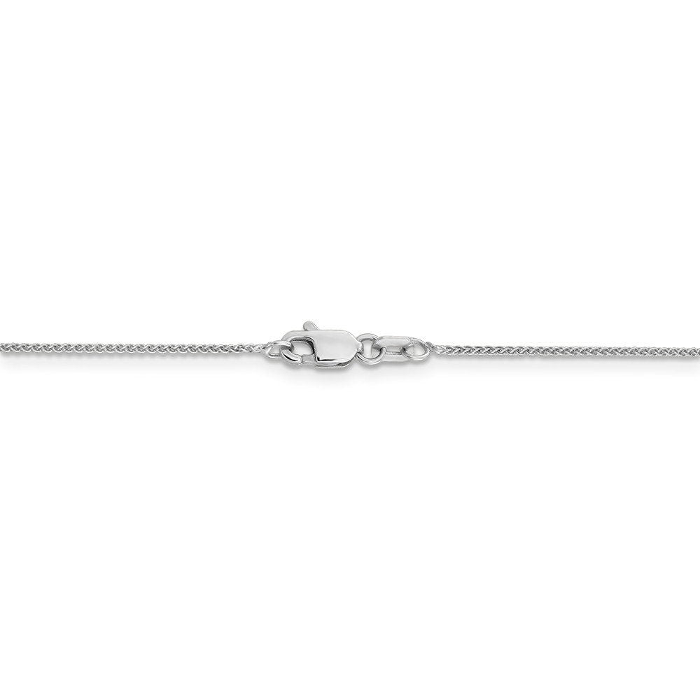 14k White Gold Polished Lobster Claw Closure 1mm Spiga Chain Necklace- 14-30" (missing variations)