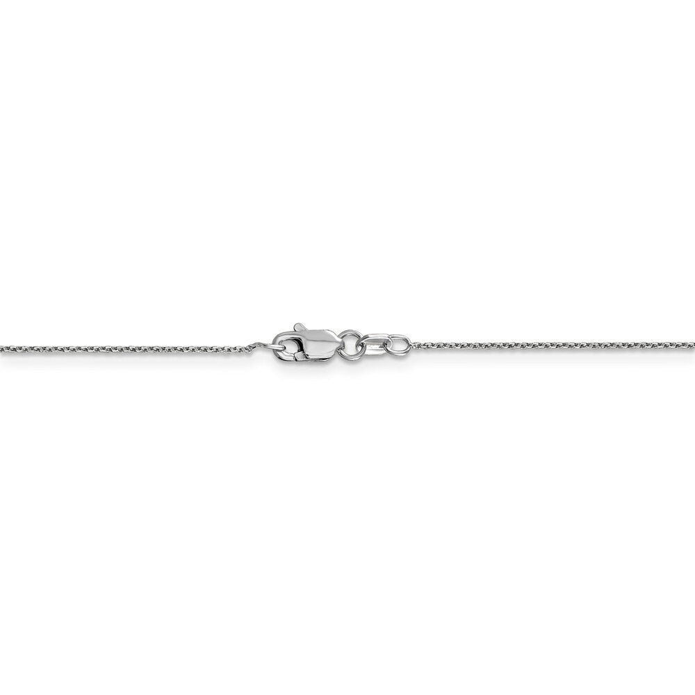 14k White Gold .8mm Diamond Cut Cable Chain Necklace - 14-30"