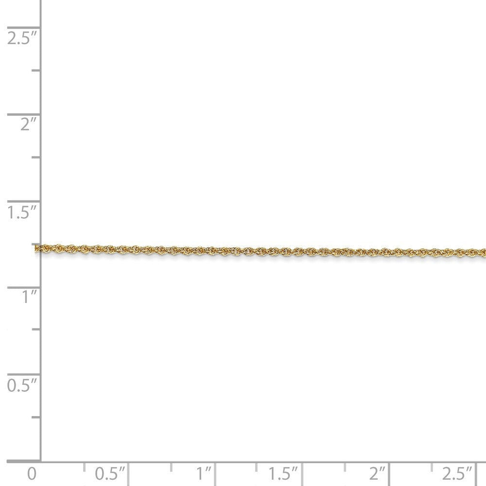 14k Yellow Gold Polished 1.1mm Baby Rope Spring Ring Chain Necklace 16-24" (missing variations)