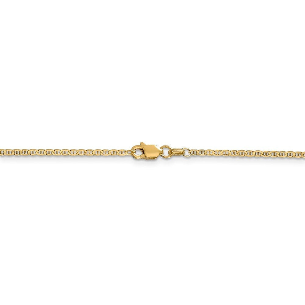 14k Yellow Gold Solid Polished 1.5mm Anchor Link Lobster Claw Chain Necklace -  14-24" (missing variations)