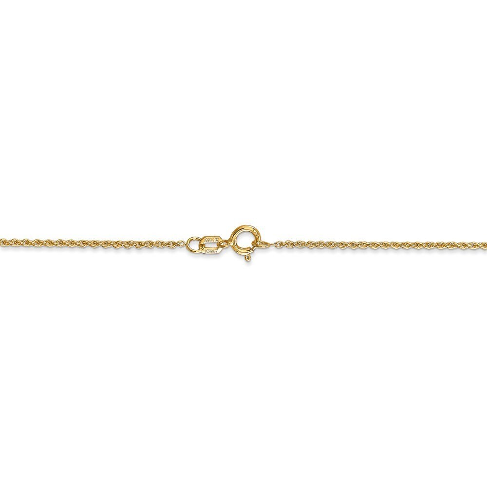 14k Yellow Gold Polished 1.1mm Baby Rope Spring Ring Chain Necklace 16-24" (missing variations)