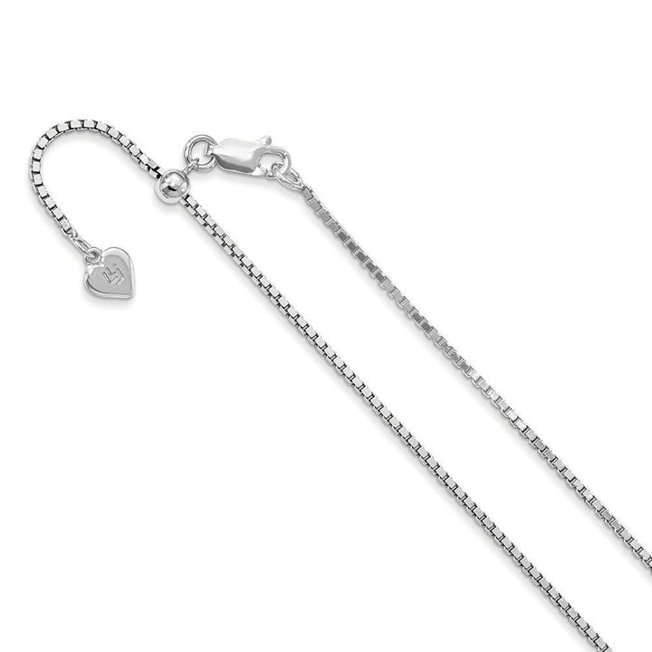 925 Sterling Silver Polished 1.1mm or 1.3mm Adjustable Box Chain Necklace - Jewelry Gifts for Women - Length Options:  22 30