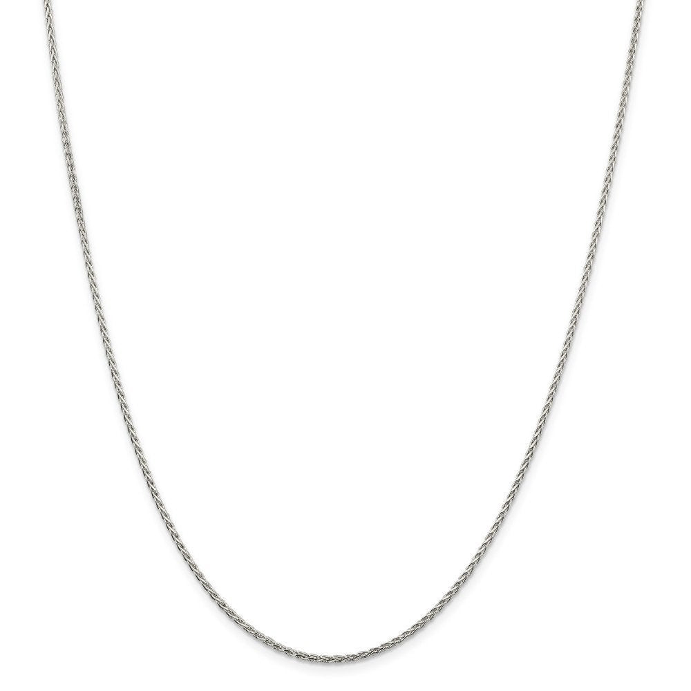 925 Sterling Silver Solid 1.5mm Diamond Cut Spiga Chain Necklace - Jewelry Gifts for Men or  Women - Length Options:  16 18 20 24