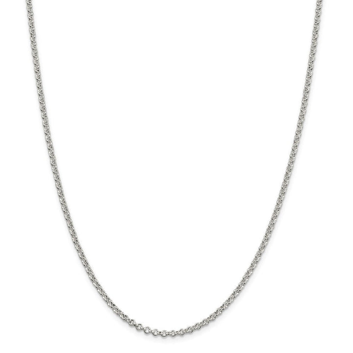 925 Sterling Silver Solid 2.5mm Rolo Chain Necklace - Jewelry Gifts for Women - Length Options:  16 18 20 24 30 36 - Layering Necklace