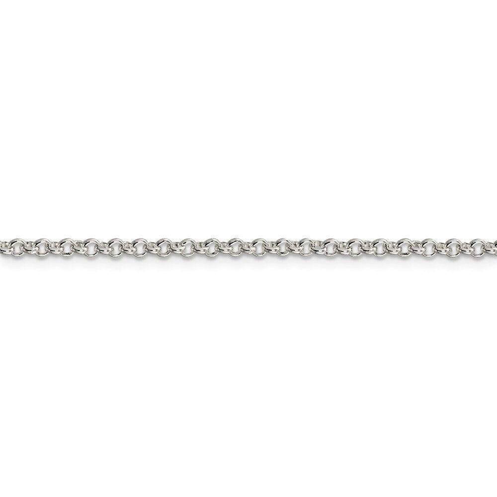 925 Sterling Silver Solid 2.5mm Rolo Chain Necklace - Jewelry Gifts for Women - Length Options:  16 18 20 24 30 36 - Layering Necklace