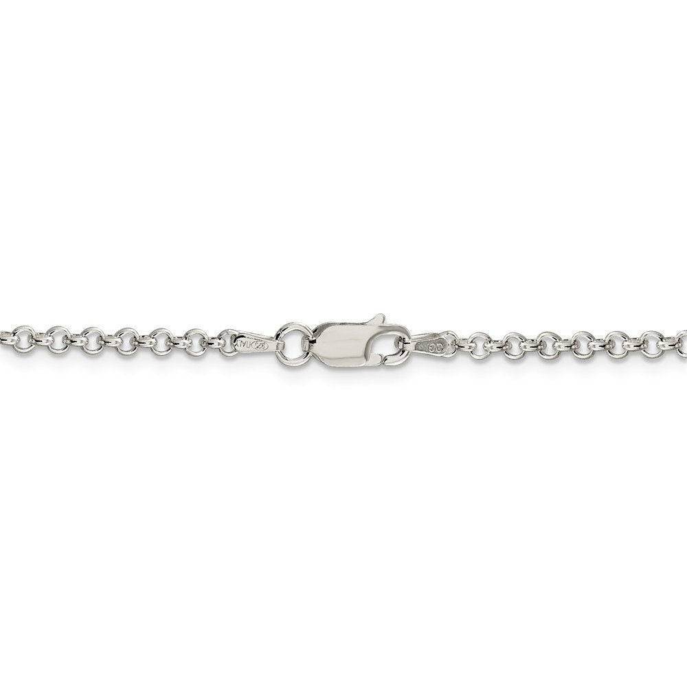 925 Sterling Silver Solid 2.5mm Rolo Chain Necklace - Jewelry Gifts for Women - Length Options:  16 18 20 24 30 36 - Layering Necklace