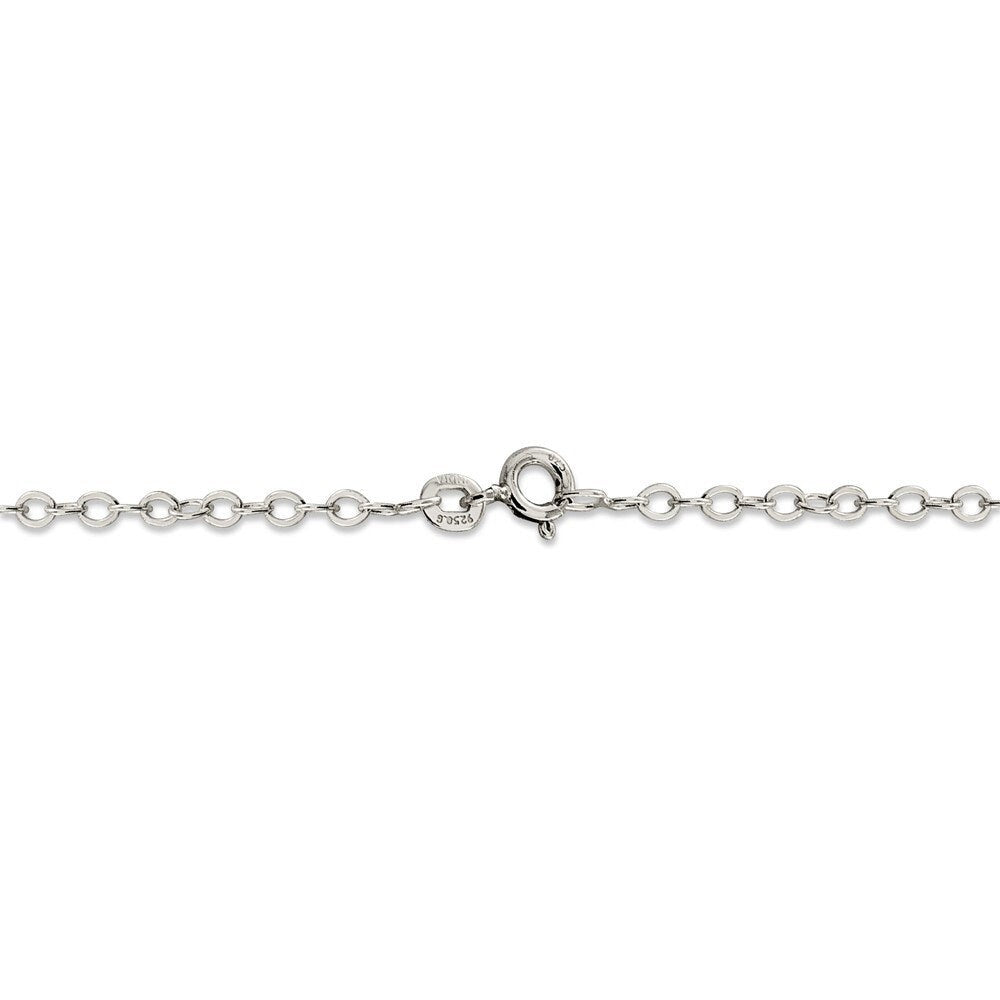 925 Sterling Silver 2.5mm Flat Open Oval Cable Chain Necklace - Jewelry Gifts for Women - Length Options:  16 18 20 24