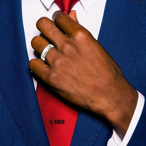 Sterling Silver Unisex Comfort Fit Wedding Band Ring - 2mm-10mm - Size 4-13 - Free Engraving