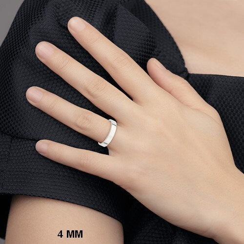 FREE ENGRAVING Sterling Silver Unisex Light Flat Wedding Band Ring - 2mm - 12mm -  Ring Size 4 -13.5 - Cigar Band Wedding Ring for Women Men