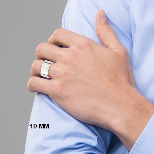 FREE ENGRAVING Sterling Silver Unisex Light Flat Wedding Band Ring - 2mm - 12mm -  Ring Size 4 -13.5 - Cigar Band Wedding Ring for Women Men