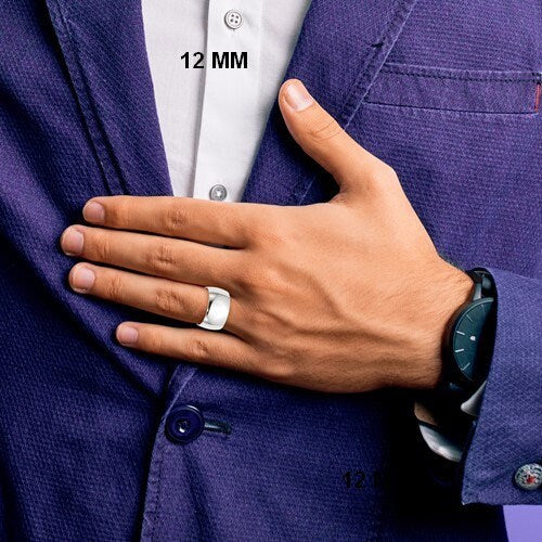 Sterling Silver Unisex Half Round Wedding Band Ring - 2-12mm - Size 4-13 - Free Engraving