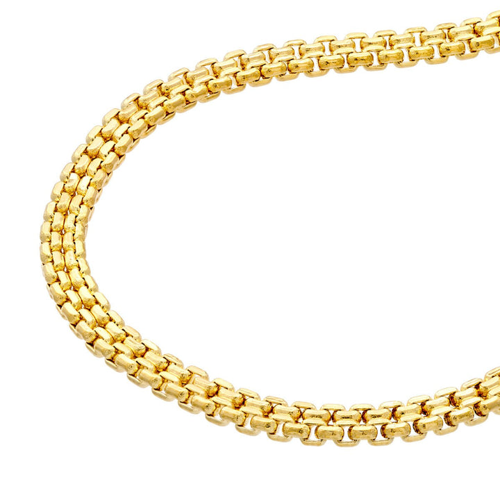 14K Yellow Gold 2.5mm Bismarck Panther Bracelet  - 7.5"