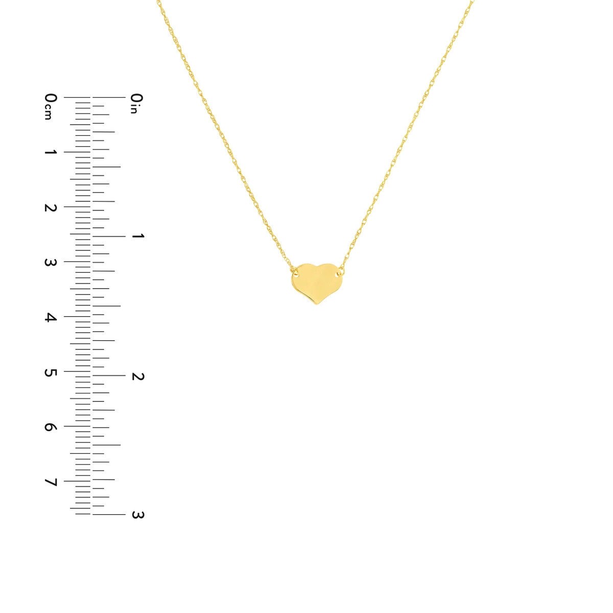 Solid 14k Gold Dainty Flat Heart Necklace - Adjustable Heart Necklace - Layering Necklace - Gold Heart Necklace for women teens