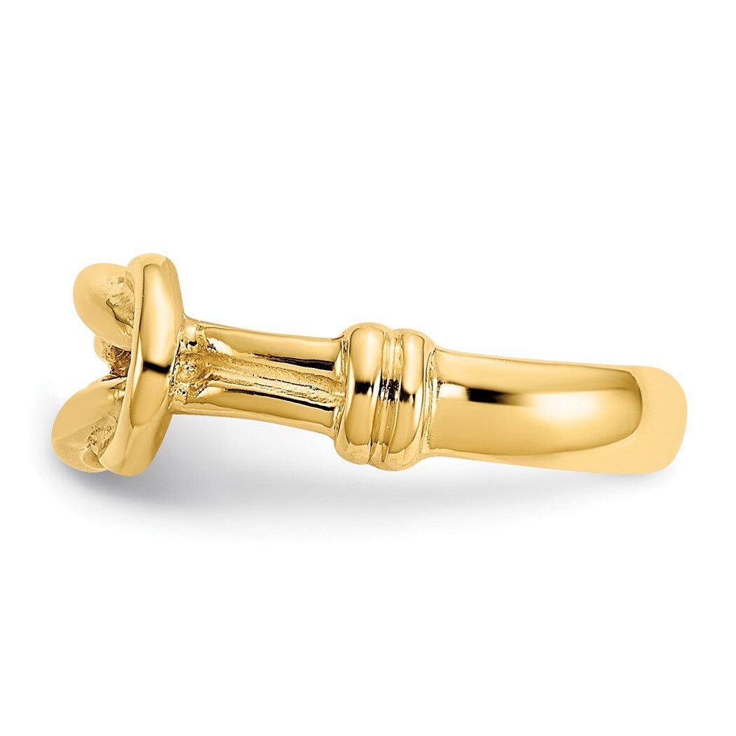10k or 14k Yellow Gold Love Knot Adjustable Toe Ring