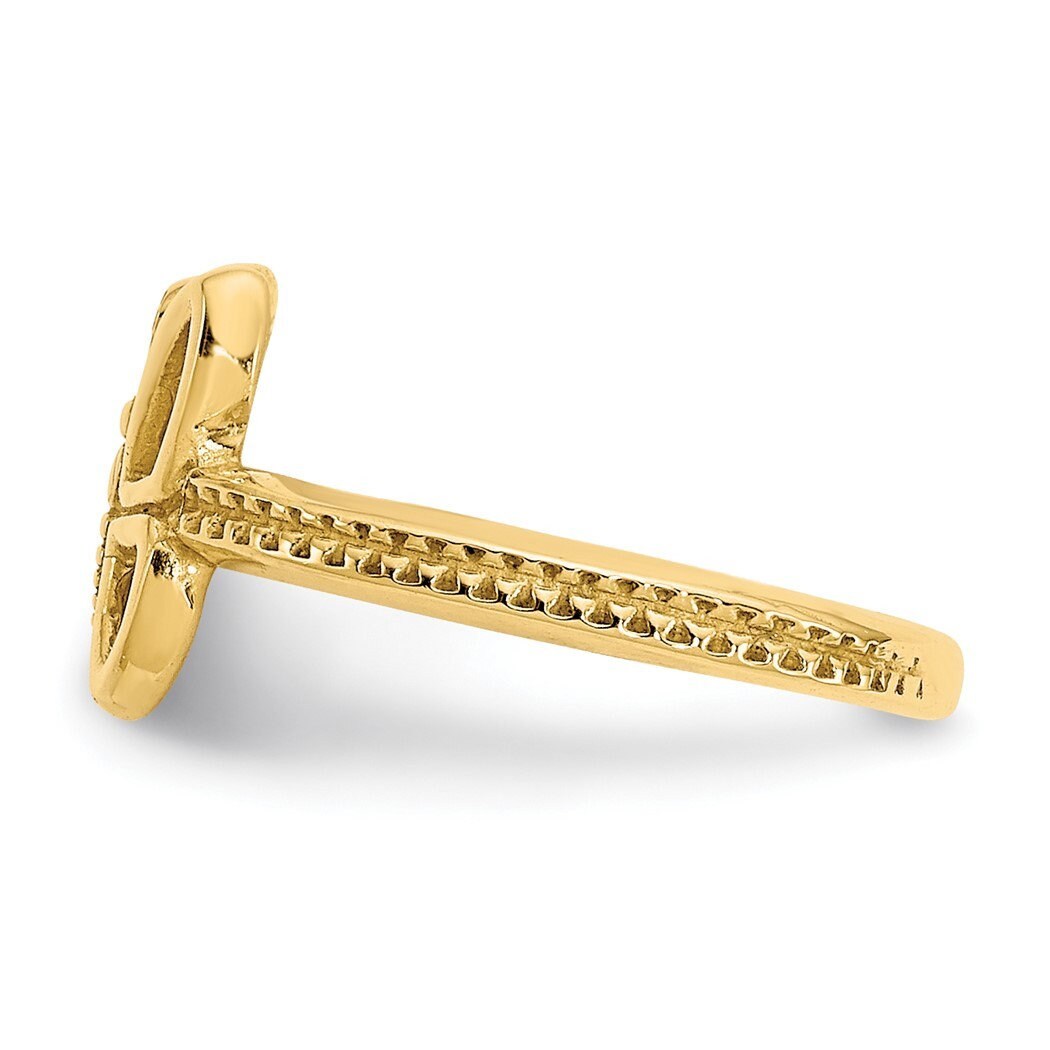 Real 10k Yellow Gold Butterfly Toe Ring - 8mm