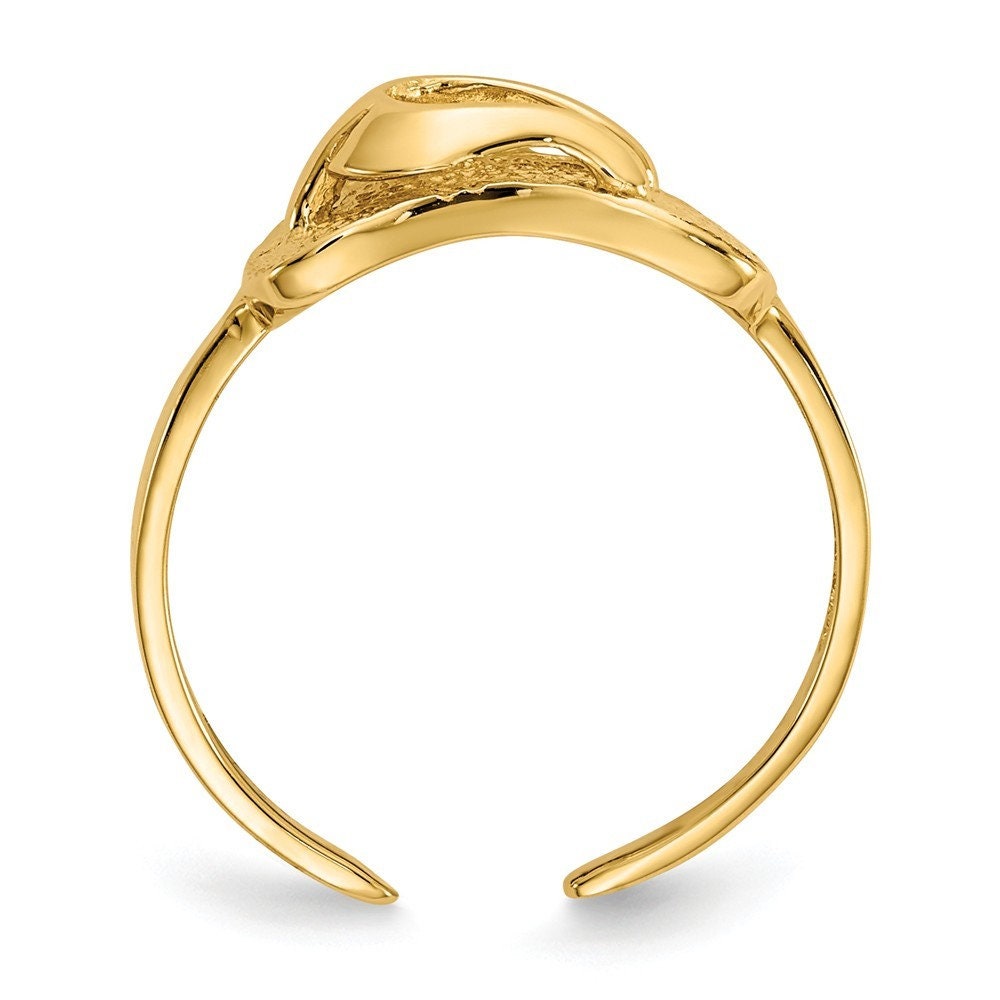 14k Yellow Gold Flip Flop Sandal Toe Ring - Adjustable Toe Rings for Women - Cute Toe Ring for Her - Summer Jewelry - Waterproof