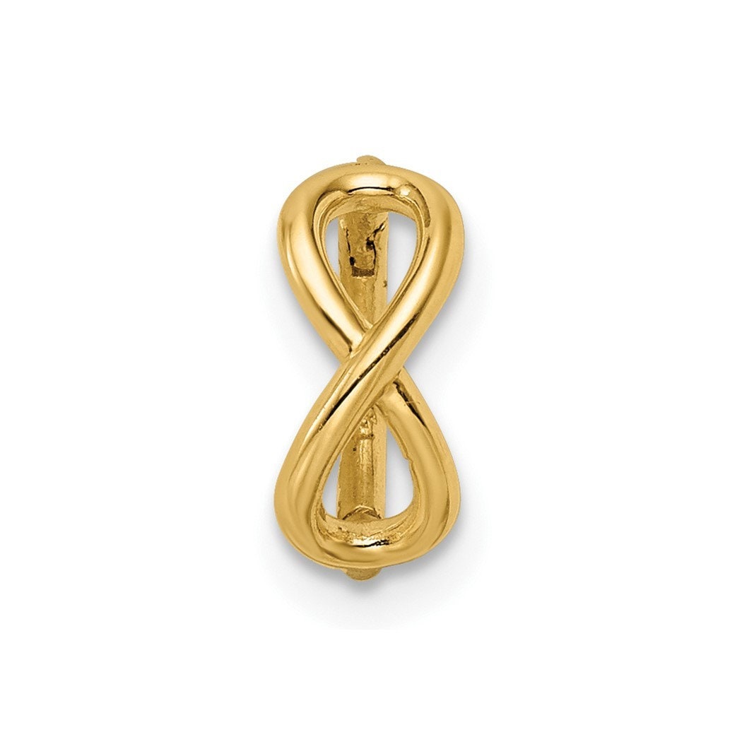 14k Gold Infinity Symbol Cartilage Hoop Earring - Single Earrings -  4.68mm x 10.59mm