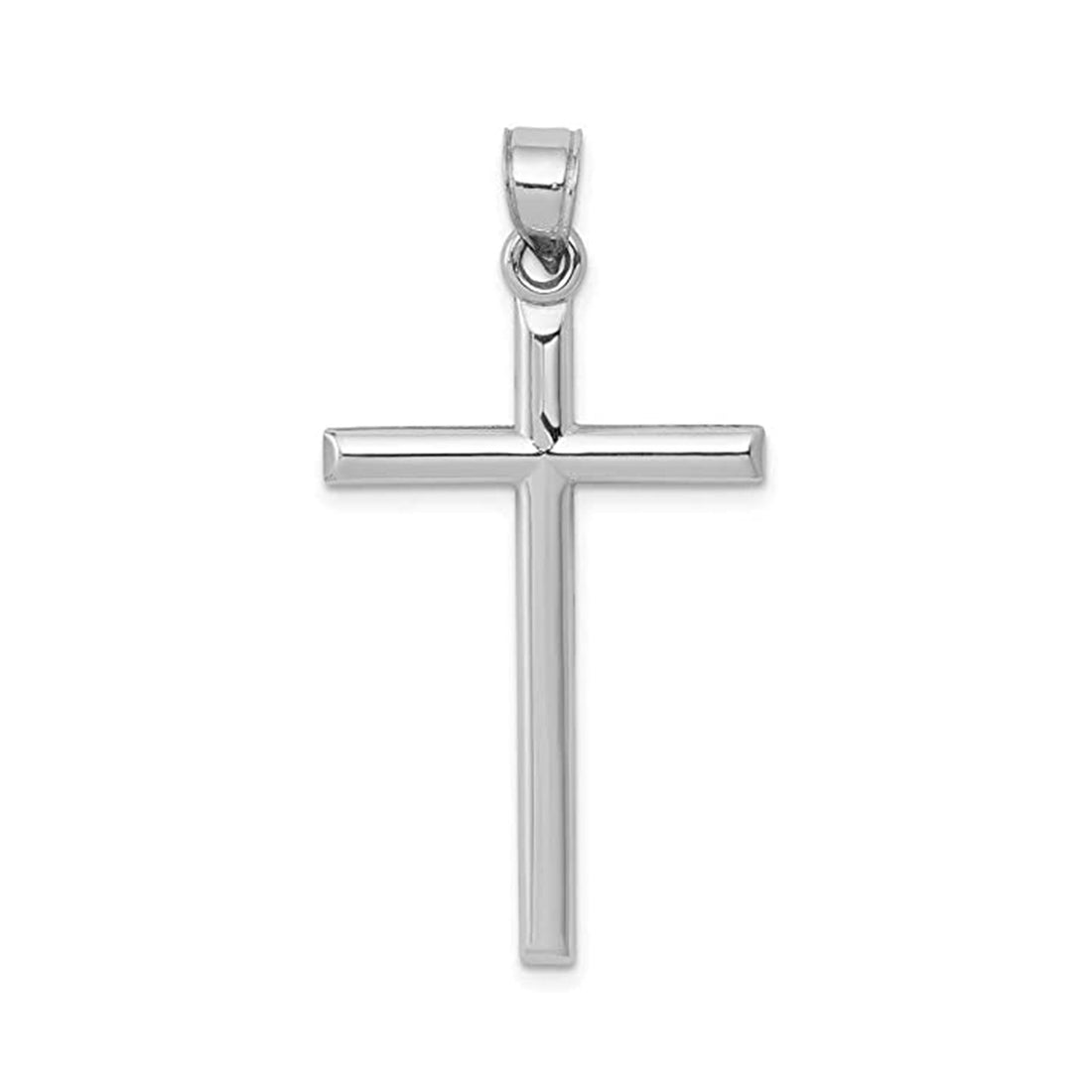 14k Yellow or White Gold Polished Large Cross Pendant Necklace