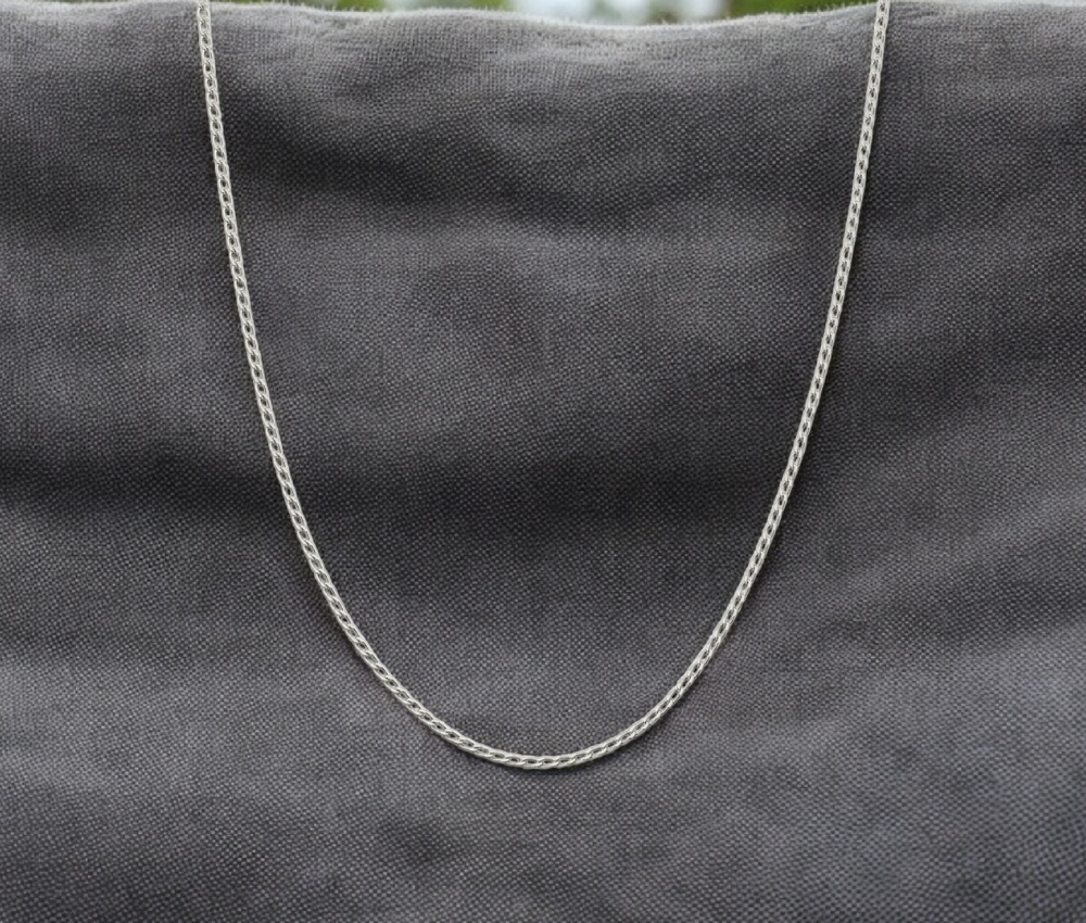 925 Sterling Silver 1.75mm Polished Wheat Chain - 16-42"