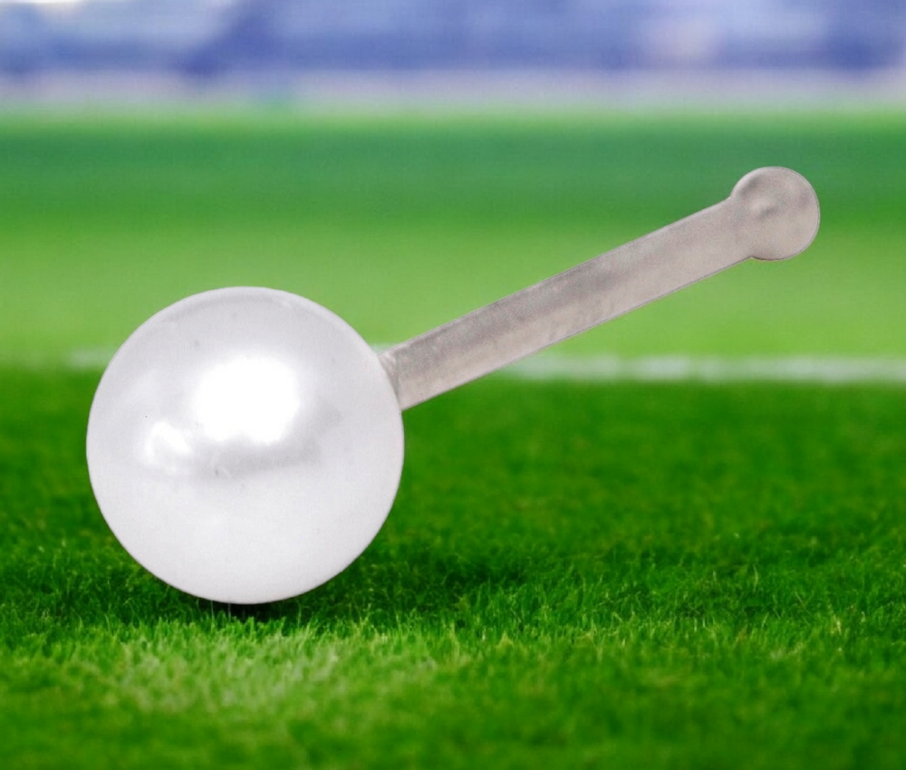 14k Yellow or White Gold 20G 3mm Genuine Pearl Nose Stud