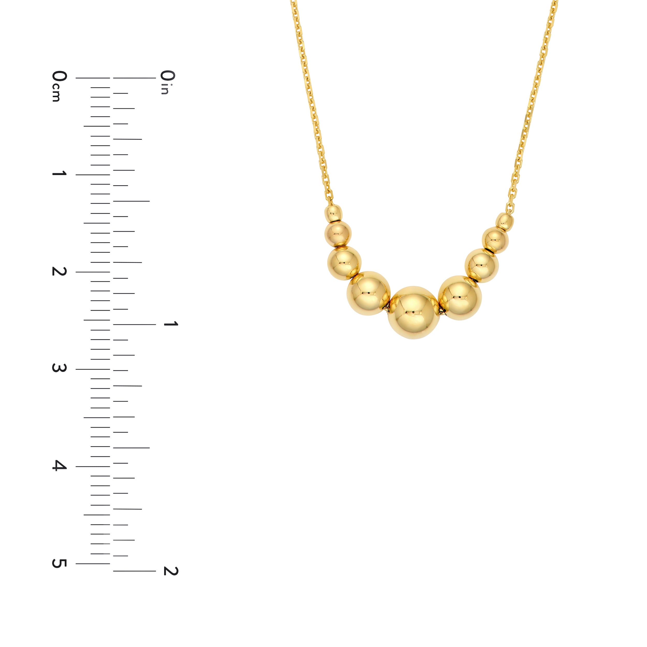 The Orbit - 14K Gold Graduated Bead Necklace
