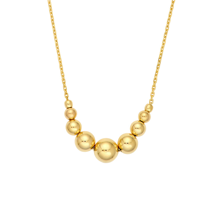 The Orbit - 14K Gold Graduated Bead Necklace