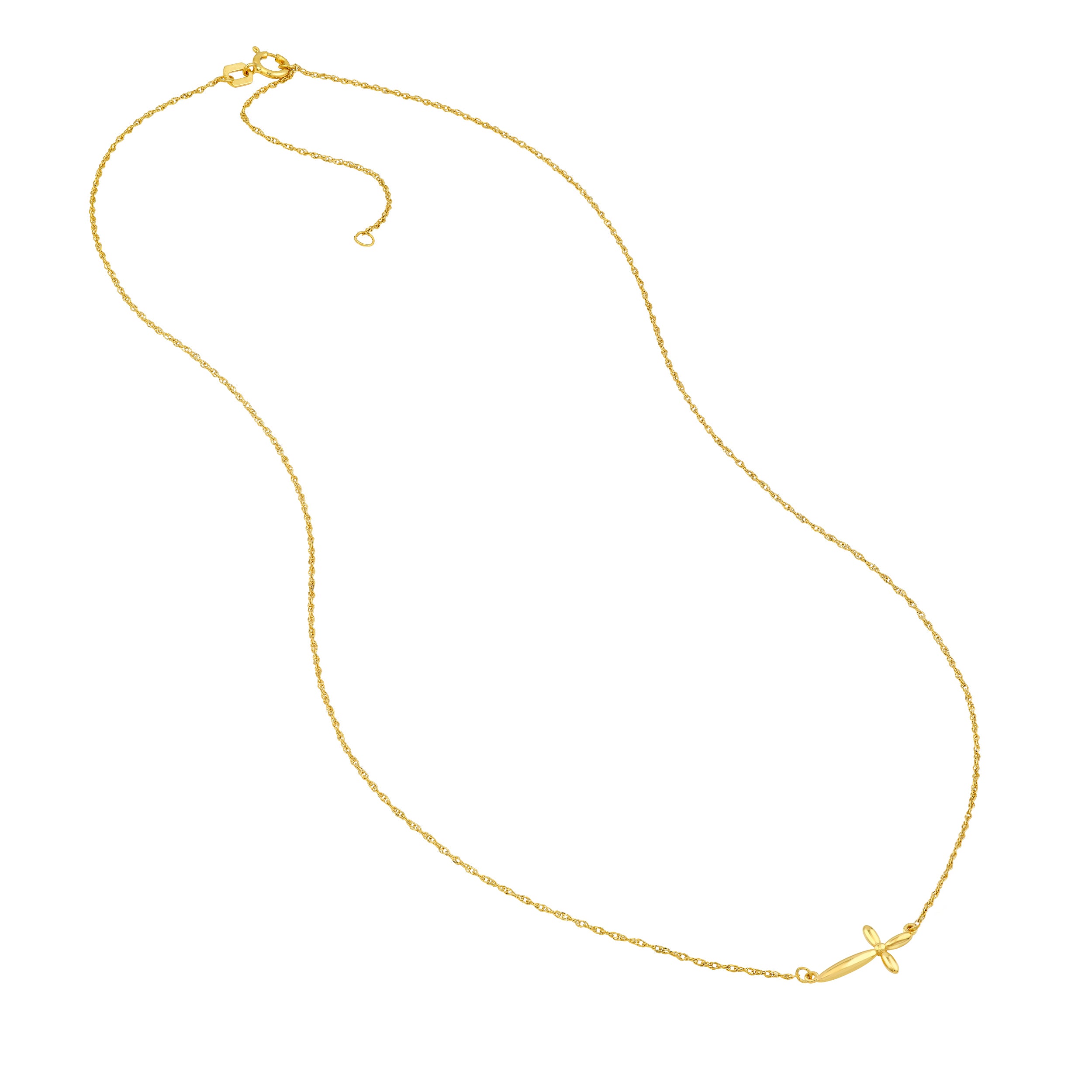 The Cross - Puffy Cross 14K Gold Pendant Necklace