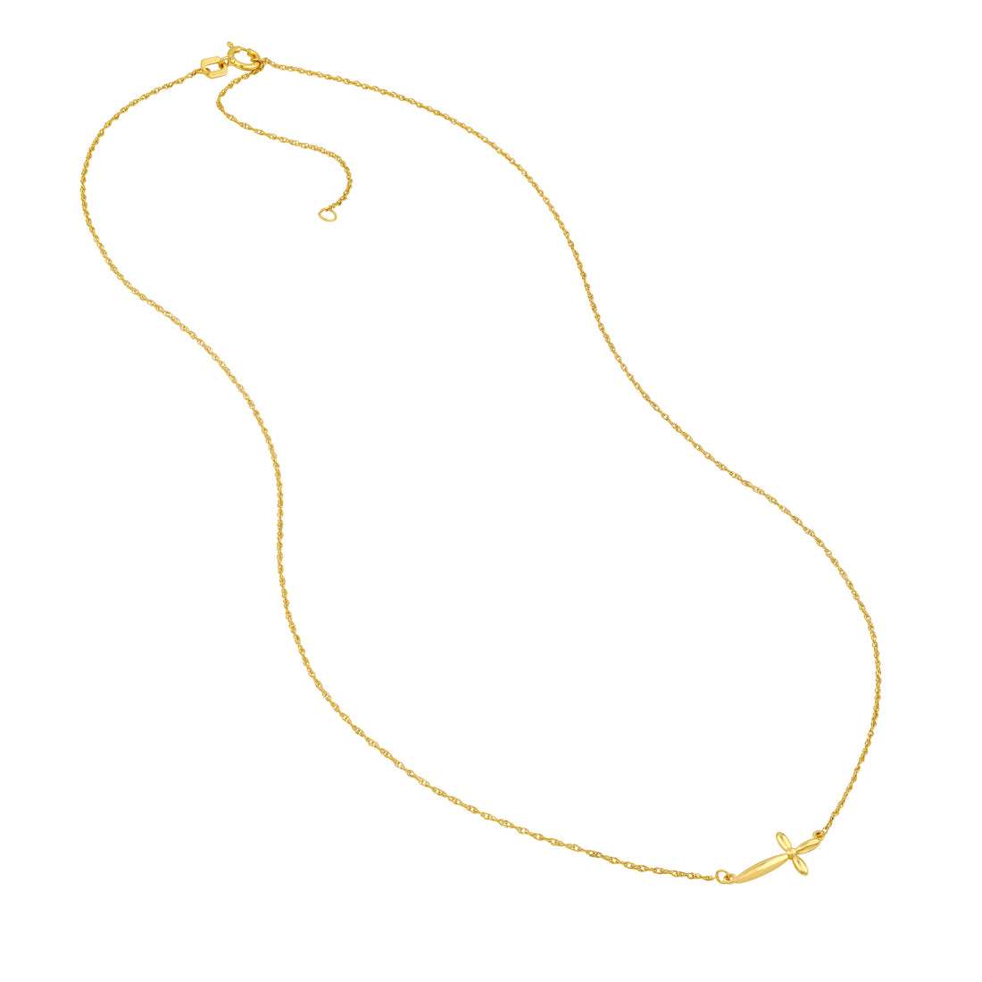 The Cross - Puffy Cross 14K Gold Pendant Necklace