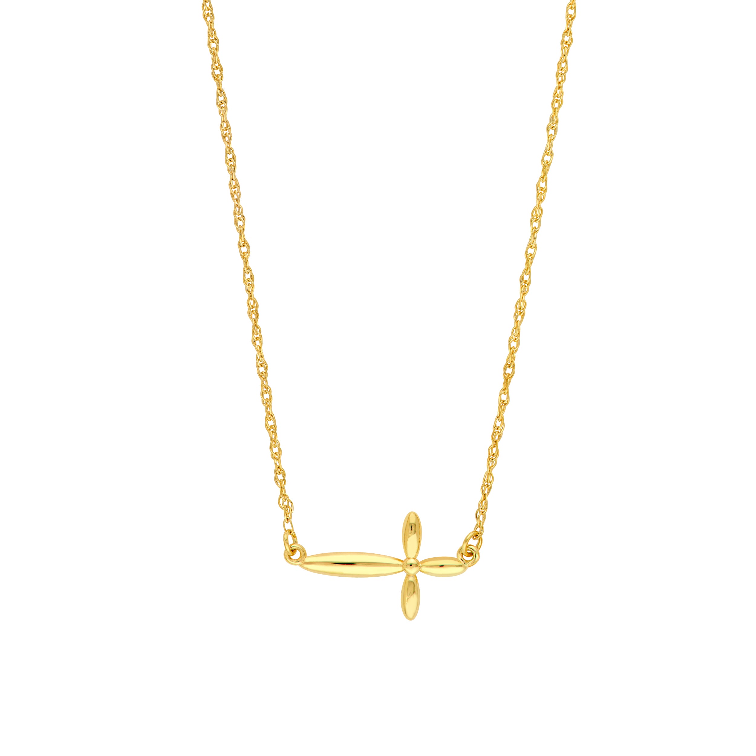 The Cross - Puffy Cross 14K Gold Pendant Necklace