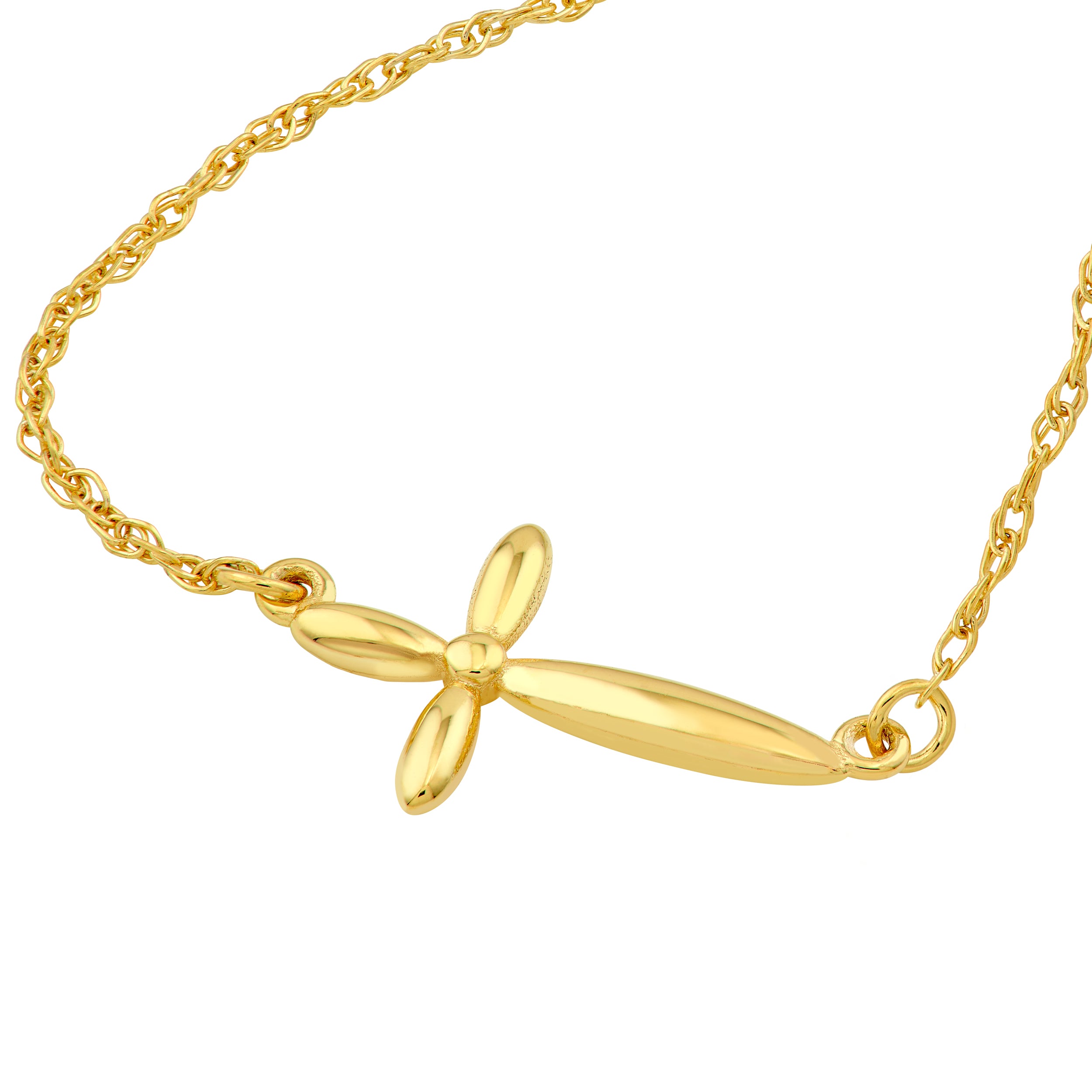The Cross - Puffy Cross 14K Gold Pendant Necklace