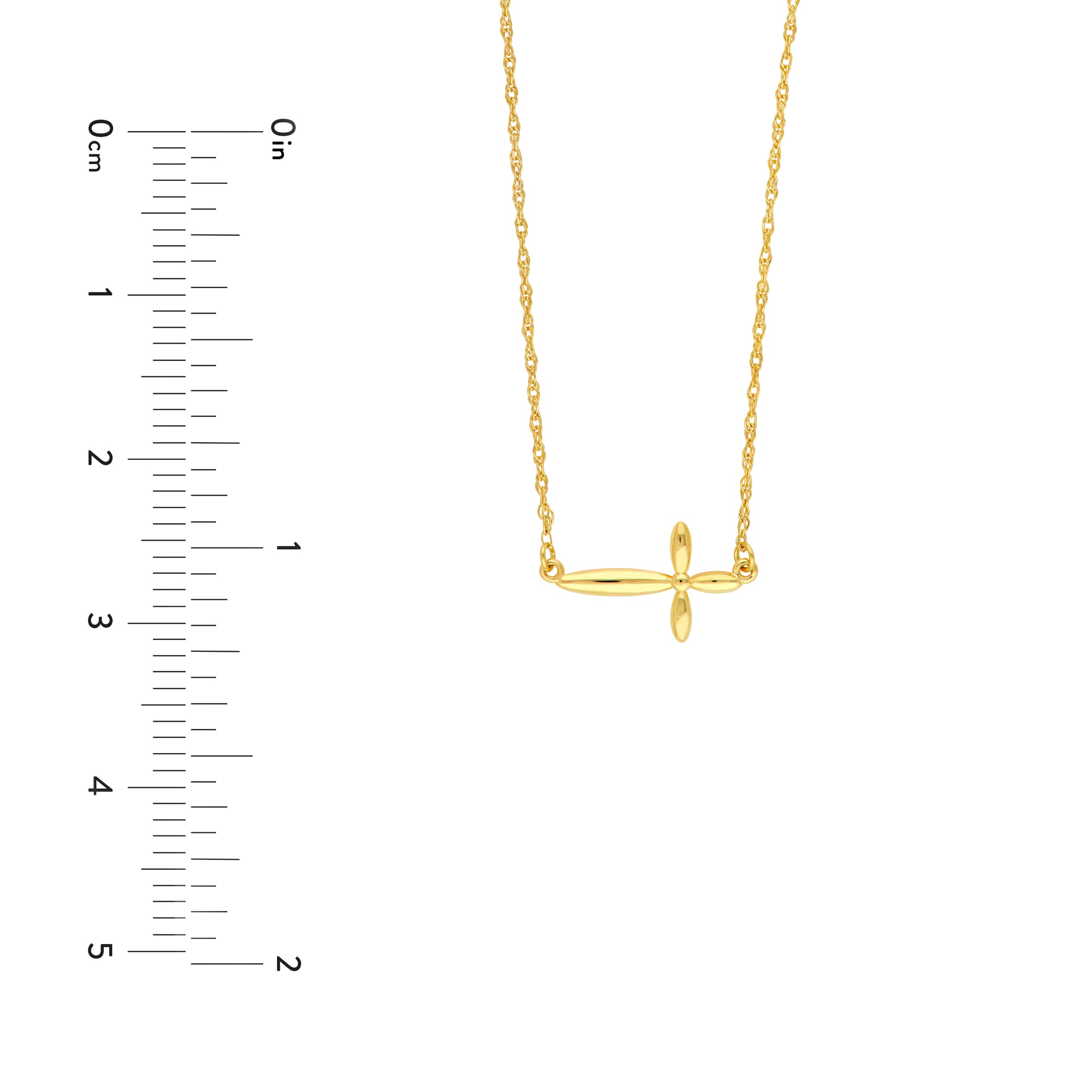 The Cross - Puffy Cross 14K Gold Pendant Necklace