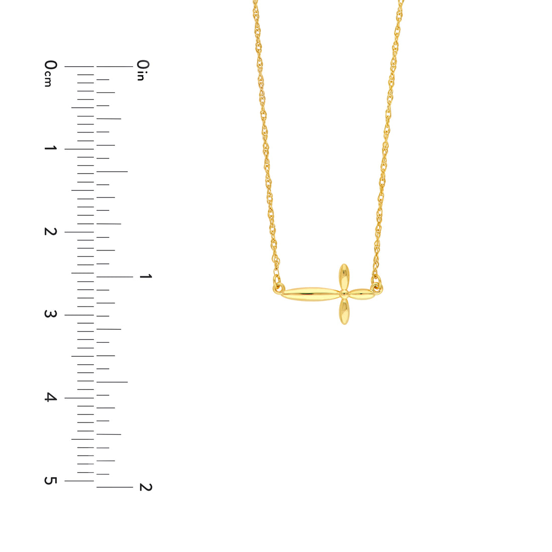 The Cross - Puffy Cross 14K Gold Pendant Necklace