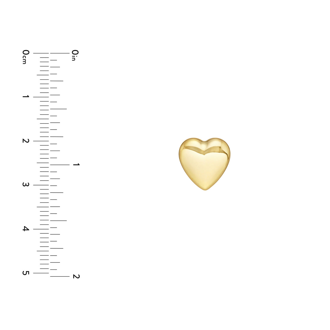 The Cherub - 14k Yellow Gold Puffed Heart Earrings