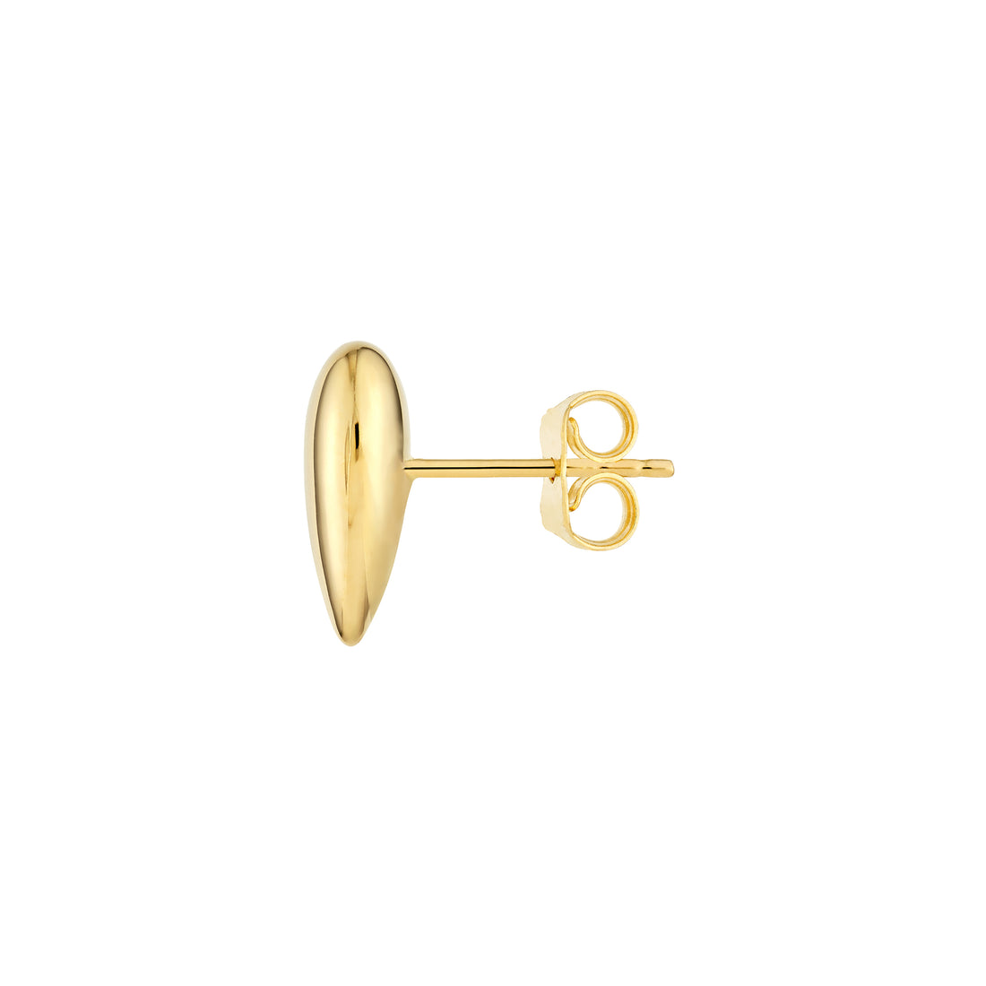 The Cherub - 14k Yellow Gold Puffed Heart Earrings